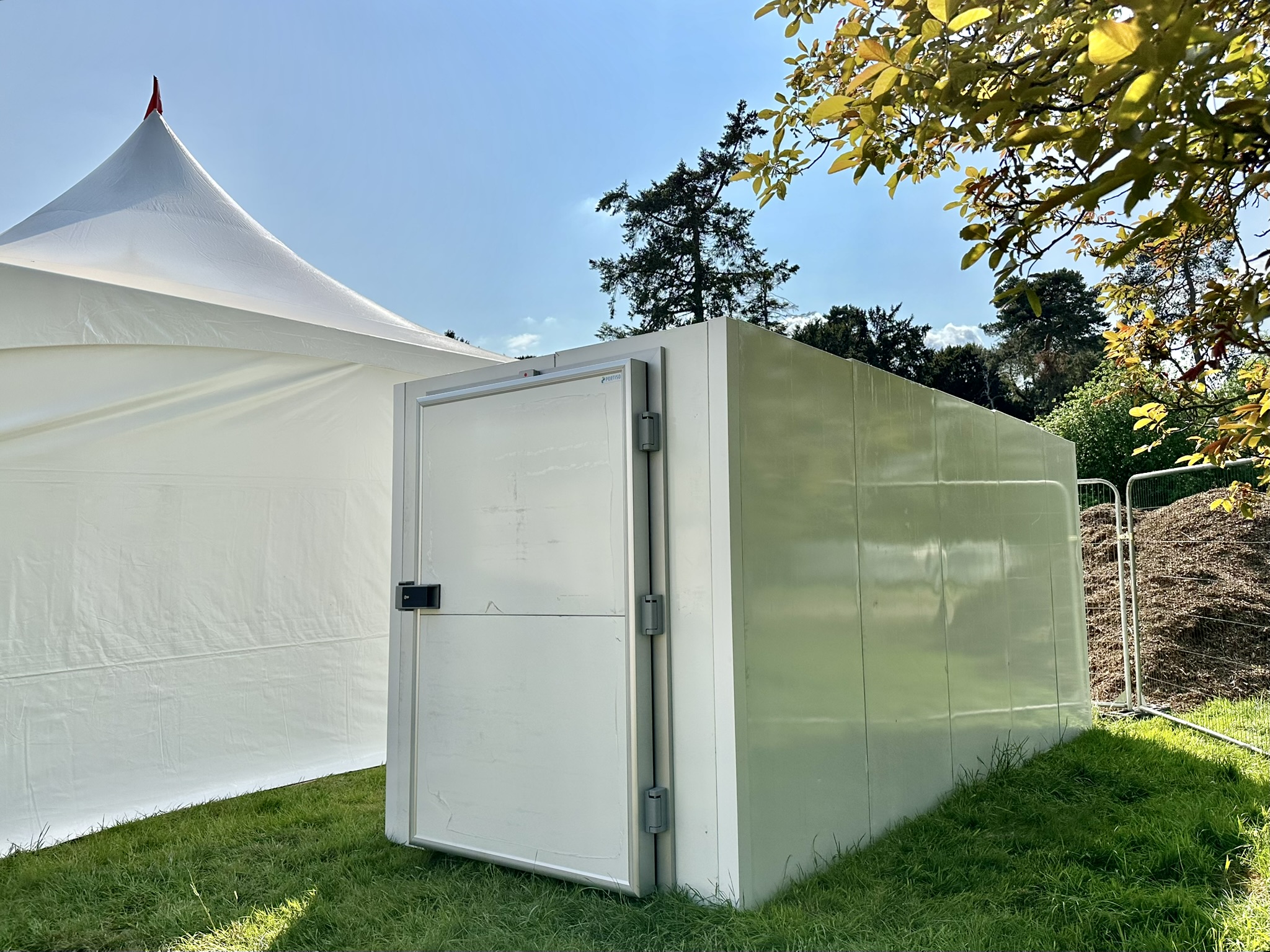 Wessex cold room with DuoPallet full-width loading system at a festival